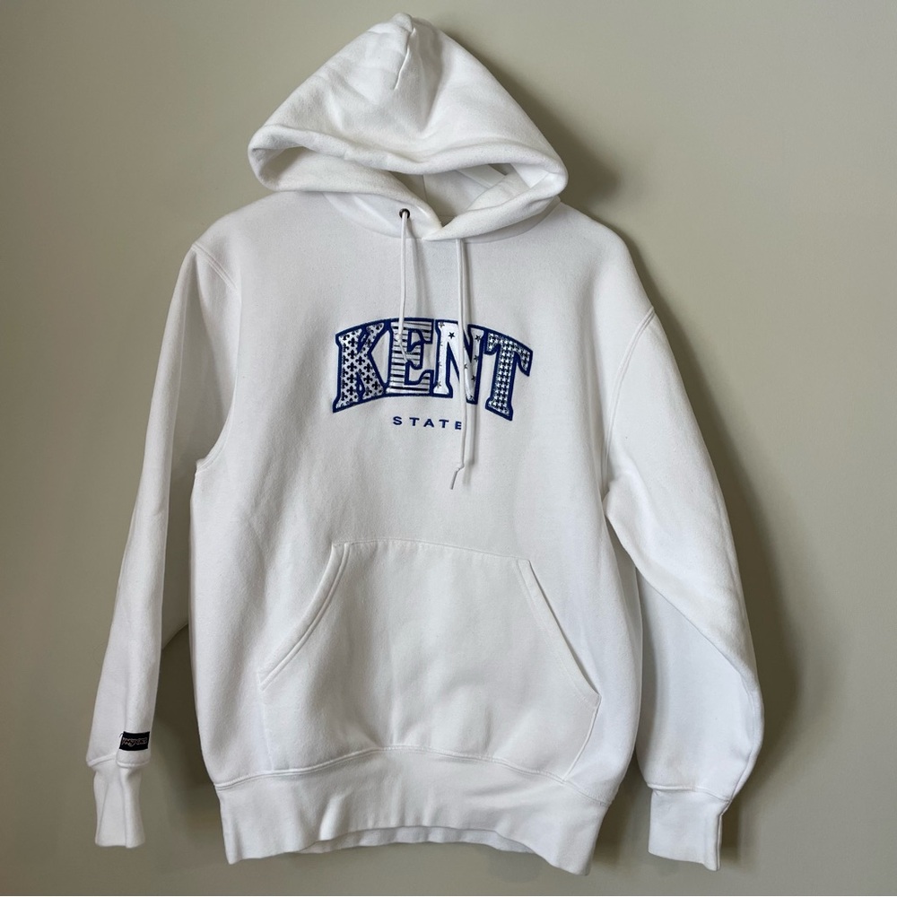 Kent State University Jansport White Hoodie Sweatshirt Embroidered